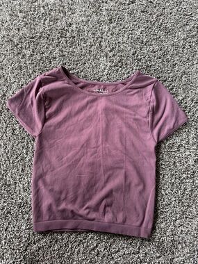 Intimately by Free People XS- Small Scoop Neck Short Sleeve Top in Dusty Mauve